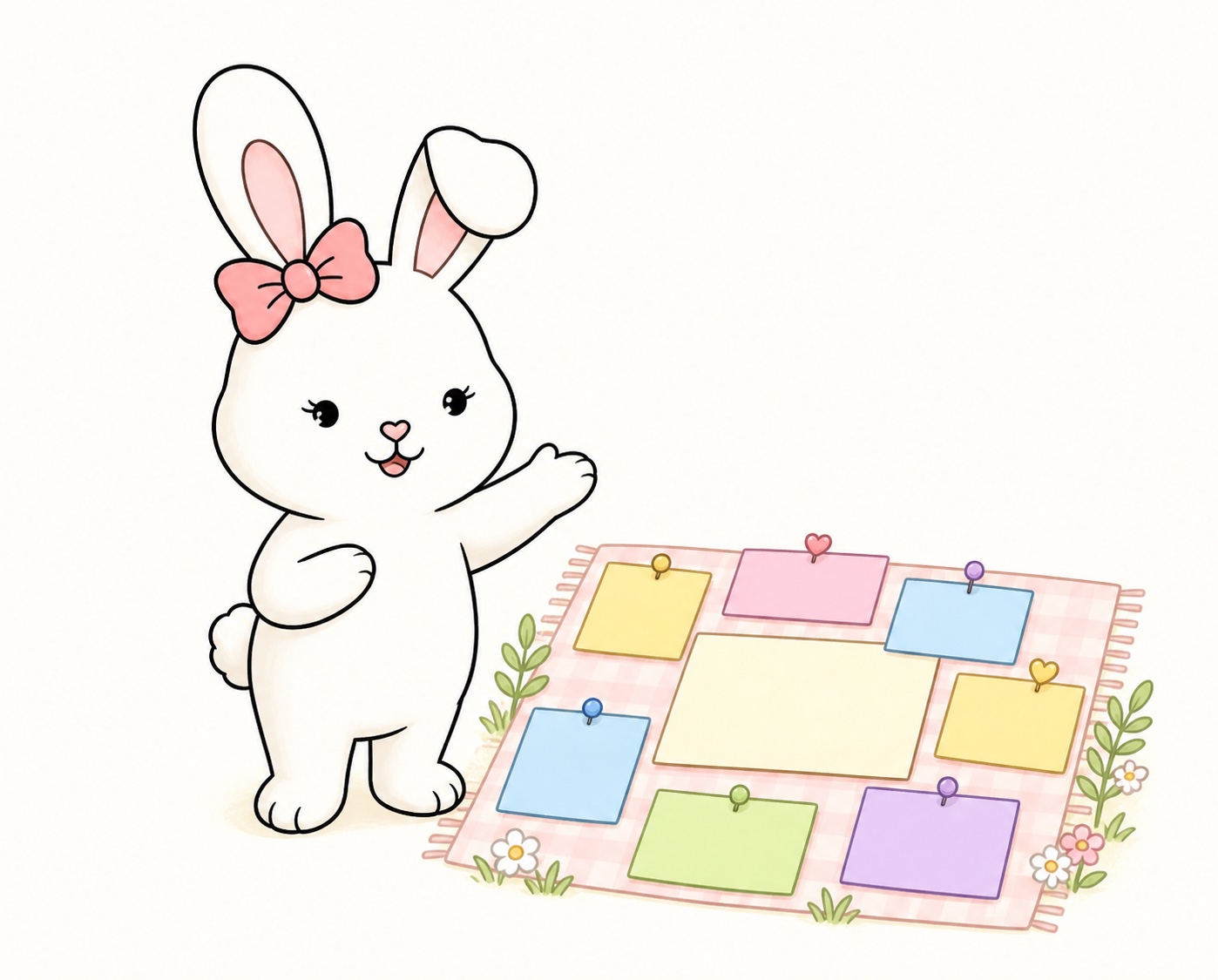 Bunny Blummy inviting the group to make a plan